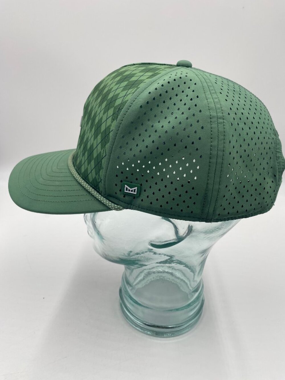 Melin Odyssey Hydro Hat Size XL Green Argyle SnapBack Golf Outdoor Cap - Picture 2 of 9